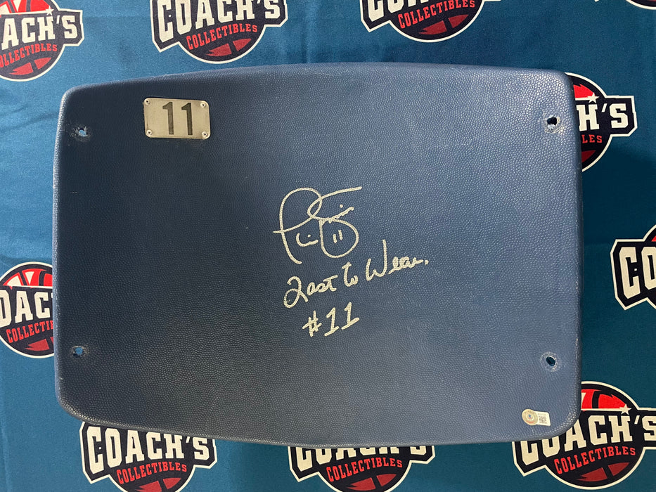 Phil Simms Autographed Meadowlands Stadium Authentic Blue Seat Back w/ Last to Wear #11 (Beckett)