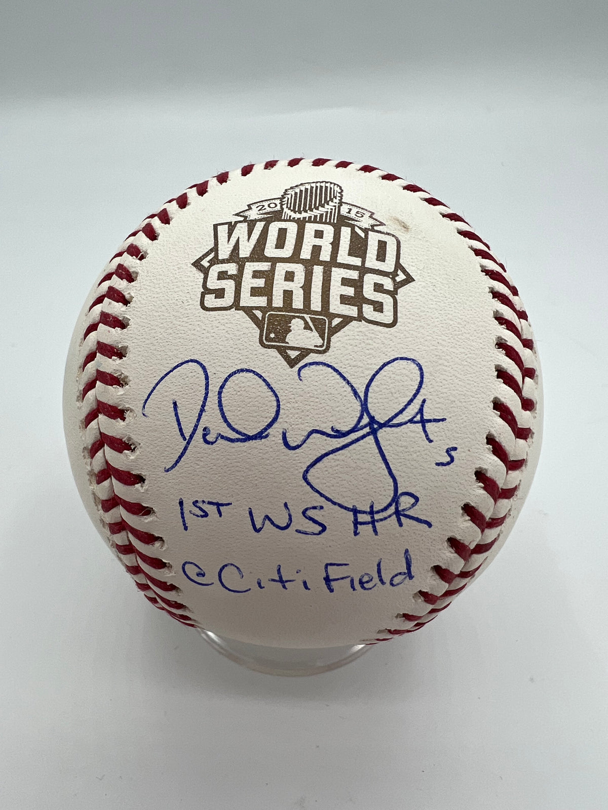 David Wright Autographed 2015 World Series Baseball with The Captain I —  Coach's Collectibles