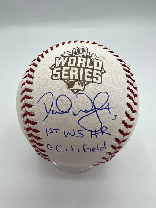 David Wright Autographed 2015 World Series Baseball with The Captain Inscription (JSA)