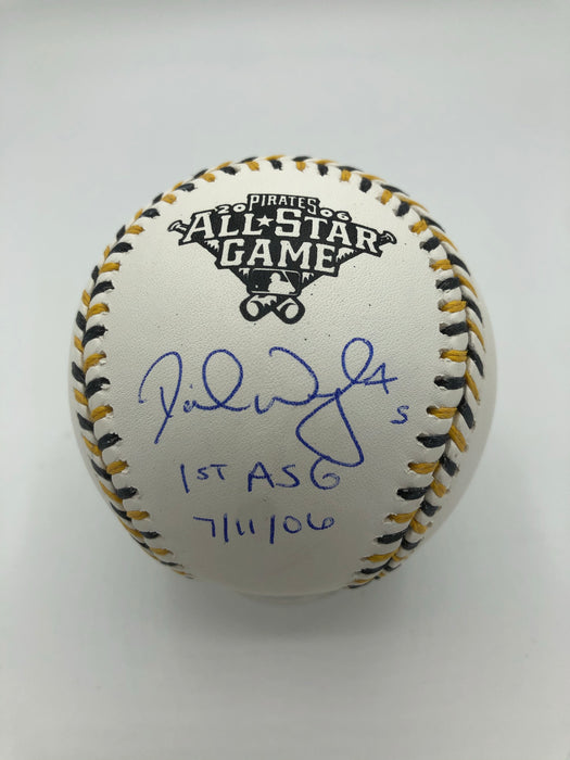 David Wright Autographed 2006 All Star Baseball with 1st ASG 7-11-06 Inscription (JSA)