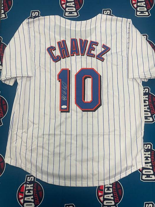 Endy Chavez Autographed NY Mets CUSTOM Pinstripe Jersey (JSA)