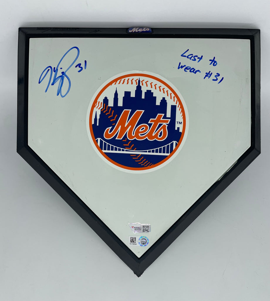 Mike Piazza White New York Mets Framed Autographed Mitchell