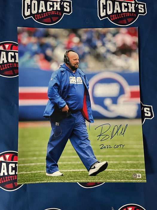 Brian Daboll Autographed 16x20 Photo with 2022 COTY Inscription (Beckett)