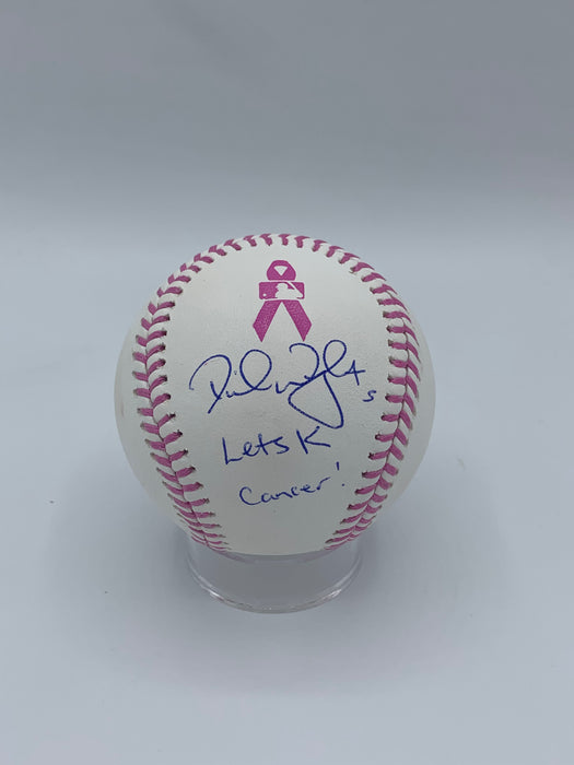David Wright Autographed Mother's Day Baseball with Lets K Cancer Inscription (JSA)