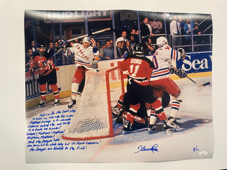 Howie Rose Autographed 16x20 Photo with Full Story Inscription LE 8/10 (JSA)