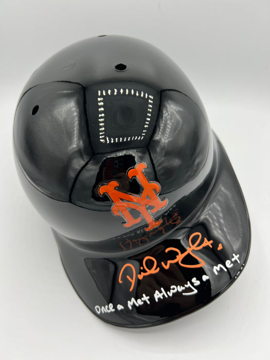 David Wright Autographed FS Black NY Mets Authentic Batting Helmet with Inscription (JSA)
