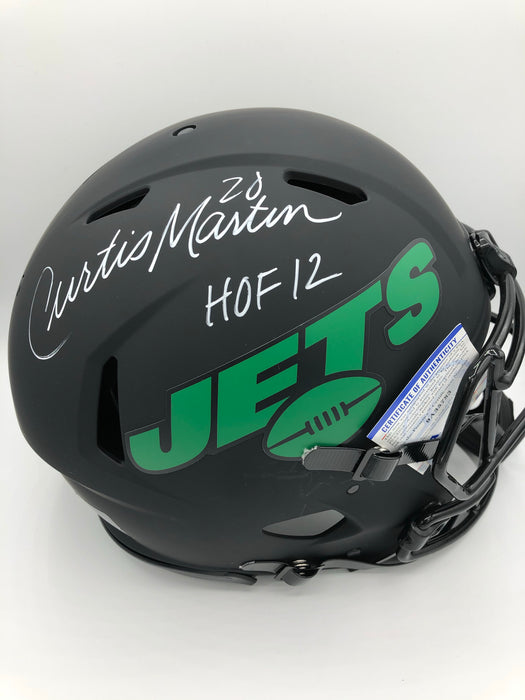 Curtis Martin Autographed Full Size Eclipse Authentic Alternate Helmet with HOF 12 Inscription (PSA)