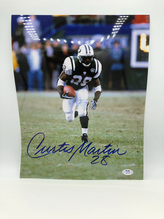Curtis Martin Autographed 11x14 Photo (PSA)