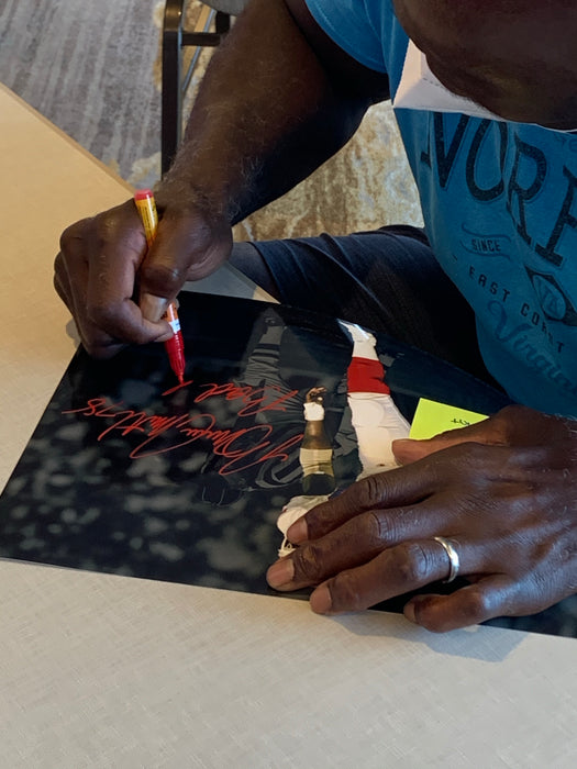 Bruce Smith Autographed 11x14 Custom Spotlight Photo with Bad Things Man Inscription (JSA)