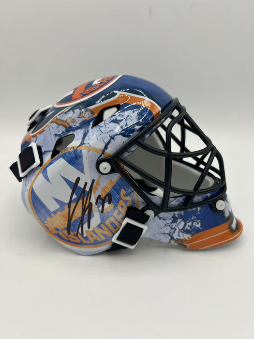 Ilya Sorokin Autographed New York Islanders Mini Goalie Helmet (Fanatics)