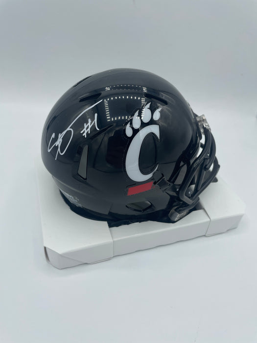Sauce Gardner Autographed University of Cincinnati Mini Helmet (Beckett)