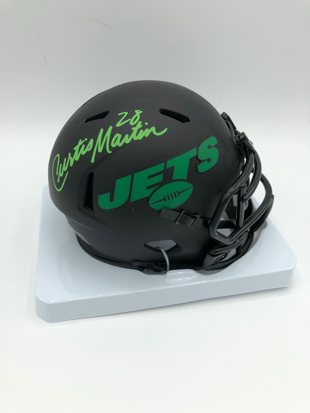 Curtis Martin Autographed New York Jets Helmet HOF 12 Inscription