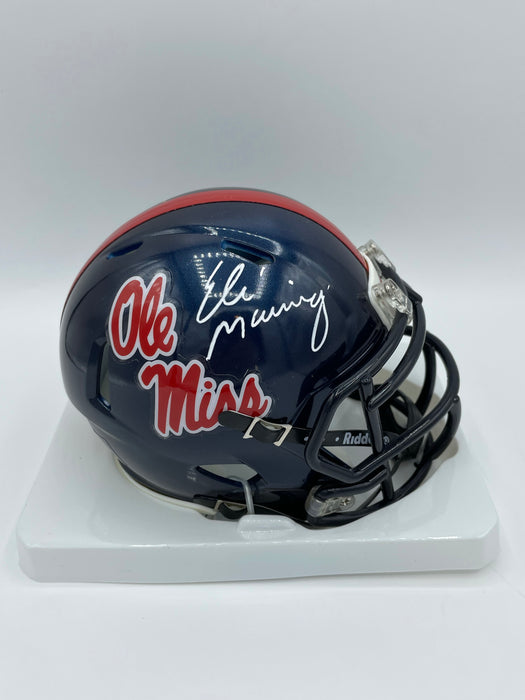 Eli Manning Autographed Ole Miss Rebels Mini Helmet (Fanatics)