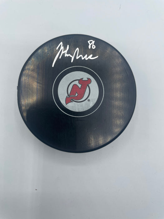 Jack Hughes Autographed NJ Devils Autograph Puck (Fanatics)