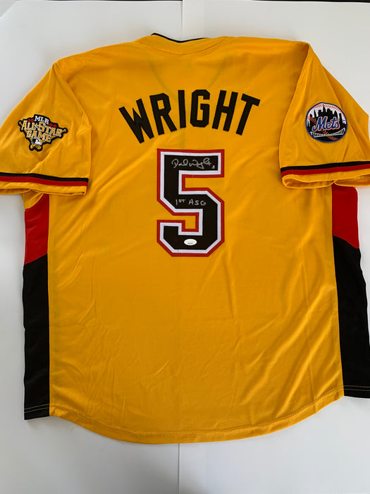 David Wright Autographed 2006 All Star CUSTOM Jersey with 1st ASG Inscription (JSA)