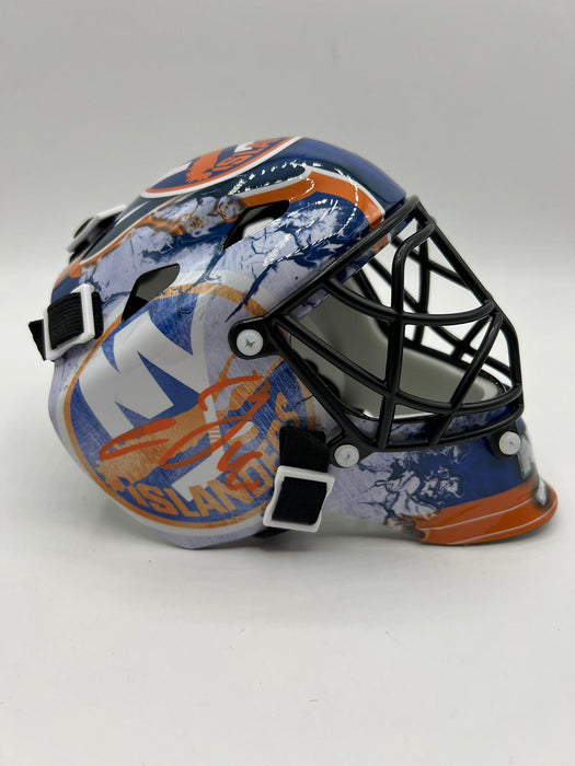 Semyon Varlamov Autographed NY Islanders Mini Goalie Helmet (JSA)
