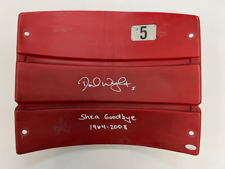 David Wright Autographed Shea Stadium Authentic Red Seat Back w/ Shea Goodbye Inscription  (JSA)