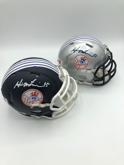 Hideki Matsui Autographed NY Yankees NFL Style Riddell Mini Helmet (JSA)