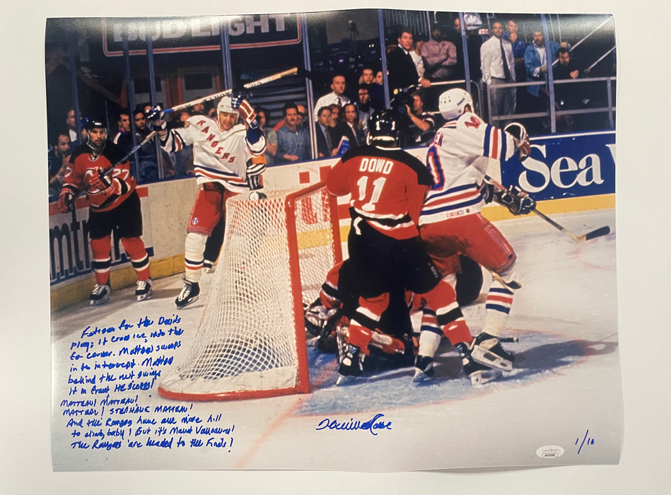 Howie Rose Autographed 16x20 Photo with Full Story Inscription LE 1/10 (JSA)
