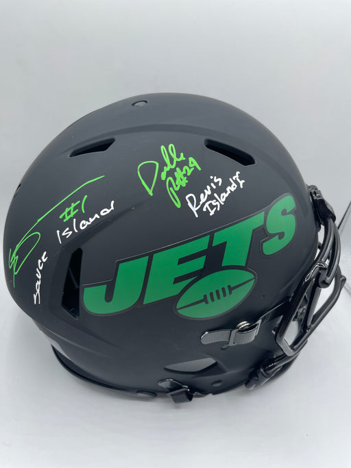 NY Jets UNSIGNED Riddell Speed Mini Helmet — Coach's Collectibles
