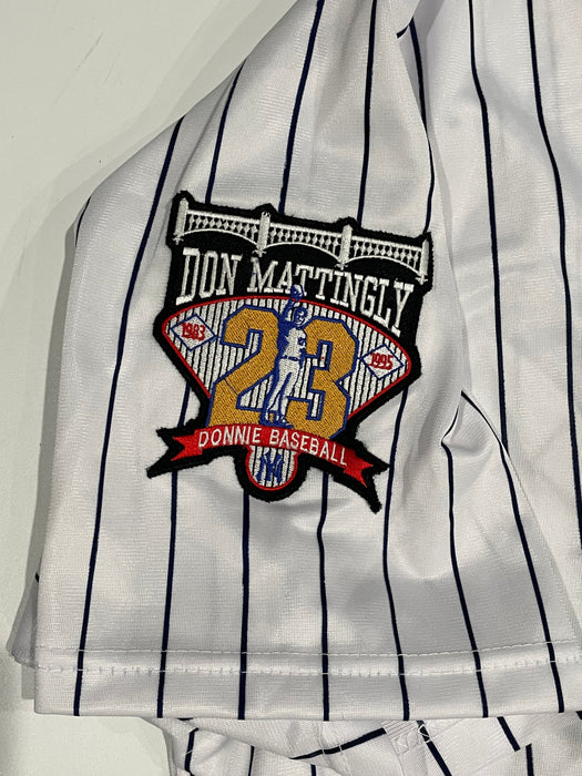 Don Mattingly Autographed NY Yankees CUSTOM Pinstripe Jersey with Commemorative Patch (JSA)