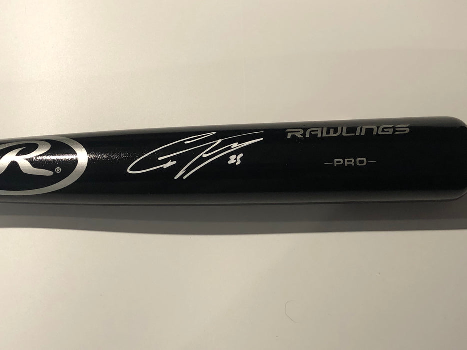 Gleyber Torres Autographed Black Rawlings Pro Model Bat (Beckett)