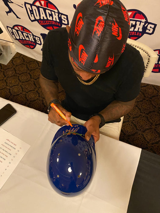 Jose Reyes Autographed Full Size Traditional Batting Helmet with La Melaza Inscription (JSA)