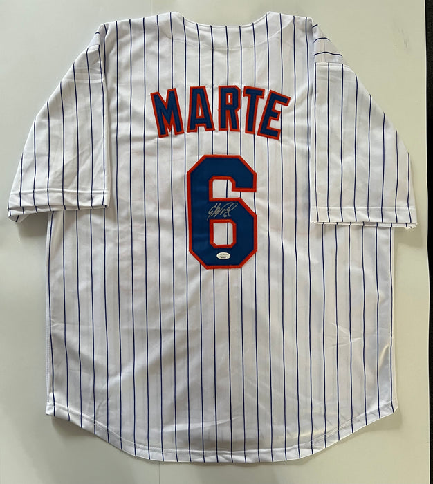 Starling Marte Autographed CUSTOM NY Mets Pinstripe Jersey (JSA) — Coach's  Collectibles