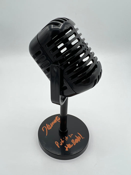 Howie Rose Autographed 6" Black Mini Broadcaster Microphone with Inscr (JSA)