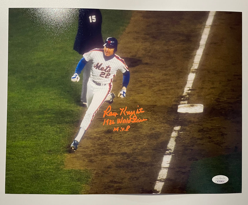 Ray Knight Autographed 11x14 Photo with 1986 World Series MVP Inscription (JSA)