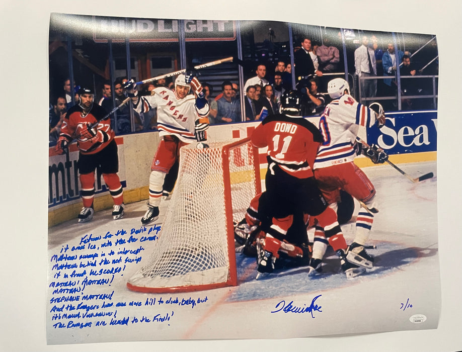 Howie Rose Autographed 16x20 Photo with Full Story Inscription LE 7/10 (JSA)