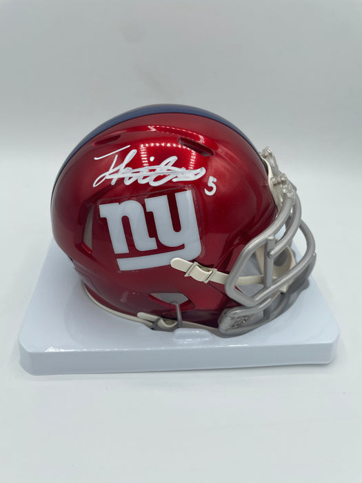 Kayvon Thibodeaux Autographed NY Giants Flash Mini Helmet (Beckett)