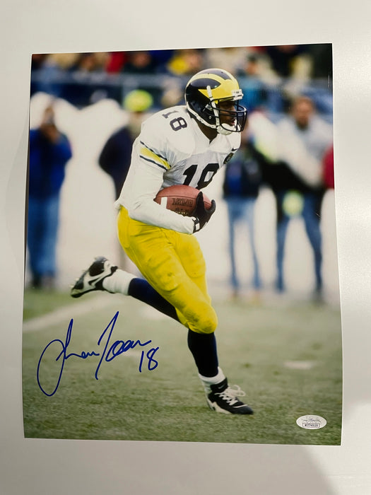 Amani Toomer Autographed Michigan Wolverines 11x14 Photo (JSA)