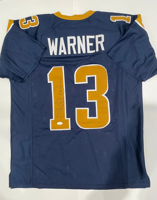 Kurt Warner Autographed St. Louis Rams CUSTOM Jersey (JSA)