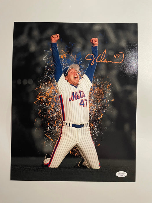 Jesse Orosco Autographed Last Out 11x14 Custom Confetti Spotlight Photo (JSA)