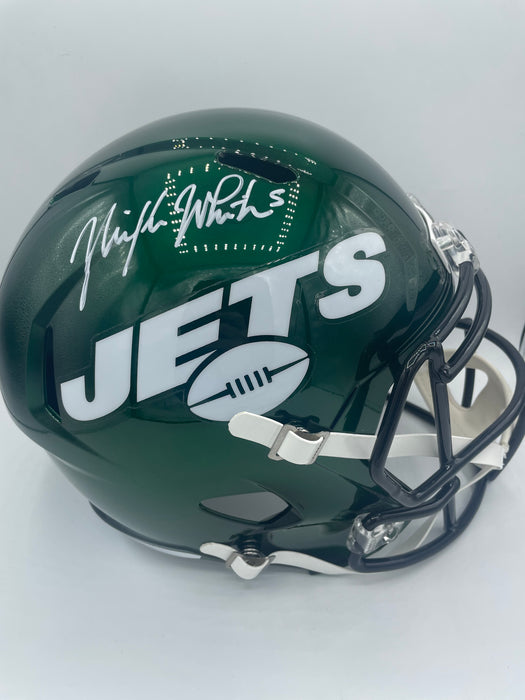 Mike White Autographed NY Jets Speed Replica Helmet  (Beckett)