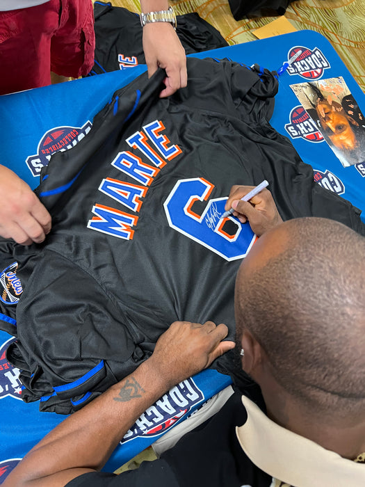 Starling Marte Autographed CUSTOM NY Mets Black Jersey (JSA)