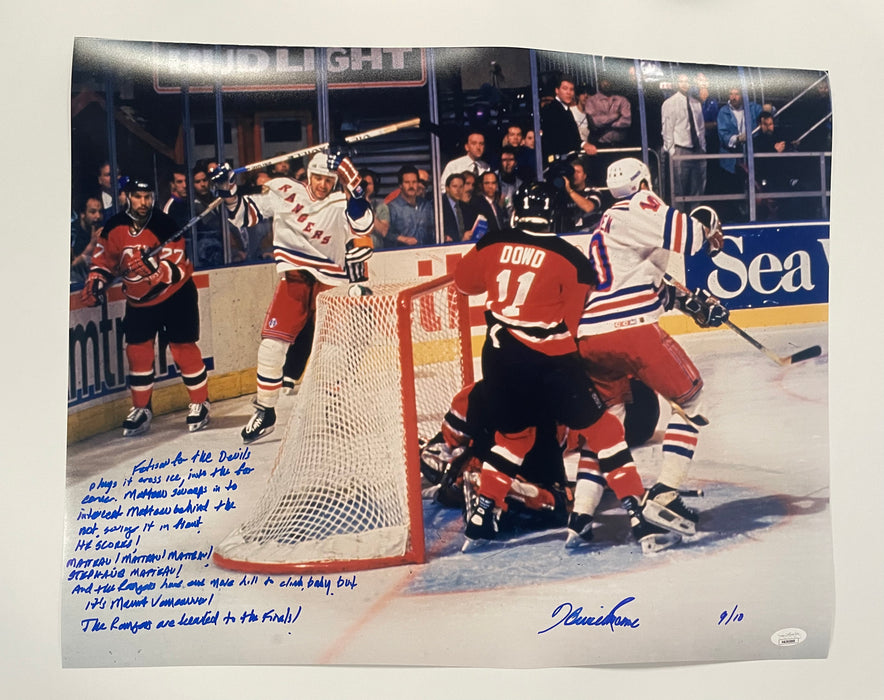 Howie Rose Autographed 16x20 Photo with Full Story Inscription LE 9/10 (JSA)