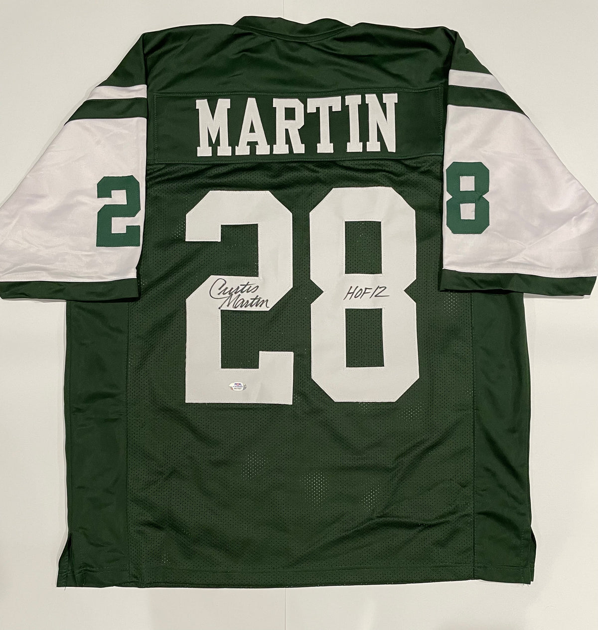 Curtis Martin Signed Custom Jersey - New England Patriots Hall of Famer