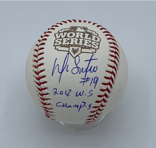 Hideki Matsui Autographed Official 2009 World Series Logo Baseball